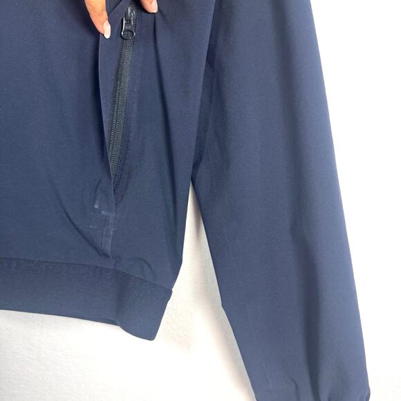 EVERLANE Deep Navy Bomber Zip Up Windbreaker Lightweight Jacket Size Large - Picture 6 of 6